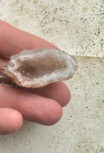 New! Druze Geode Agate Crystal Stone  Keyring
