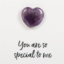 Load image into Gallery viewer, SPECIAL TO ME AMETHYST CRYSTAL HEART GREETING CARD