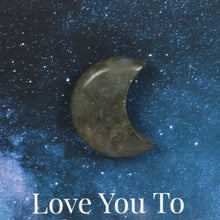 Load image into Gallery viewer, LABRADORITE CRYSTAL MOON GREETING CARD