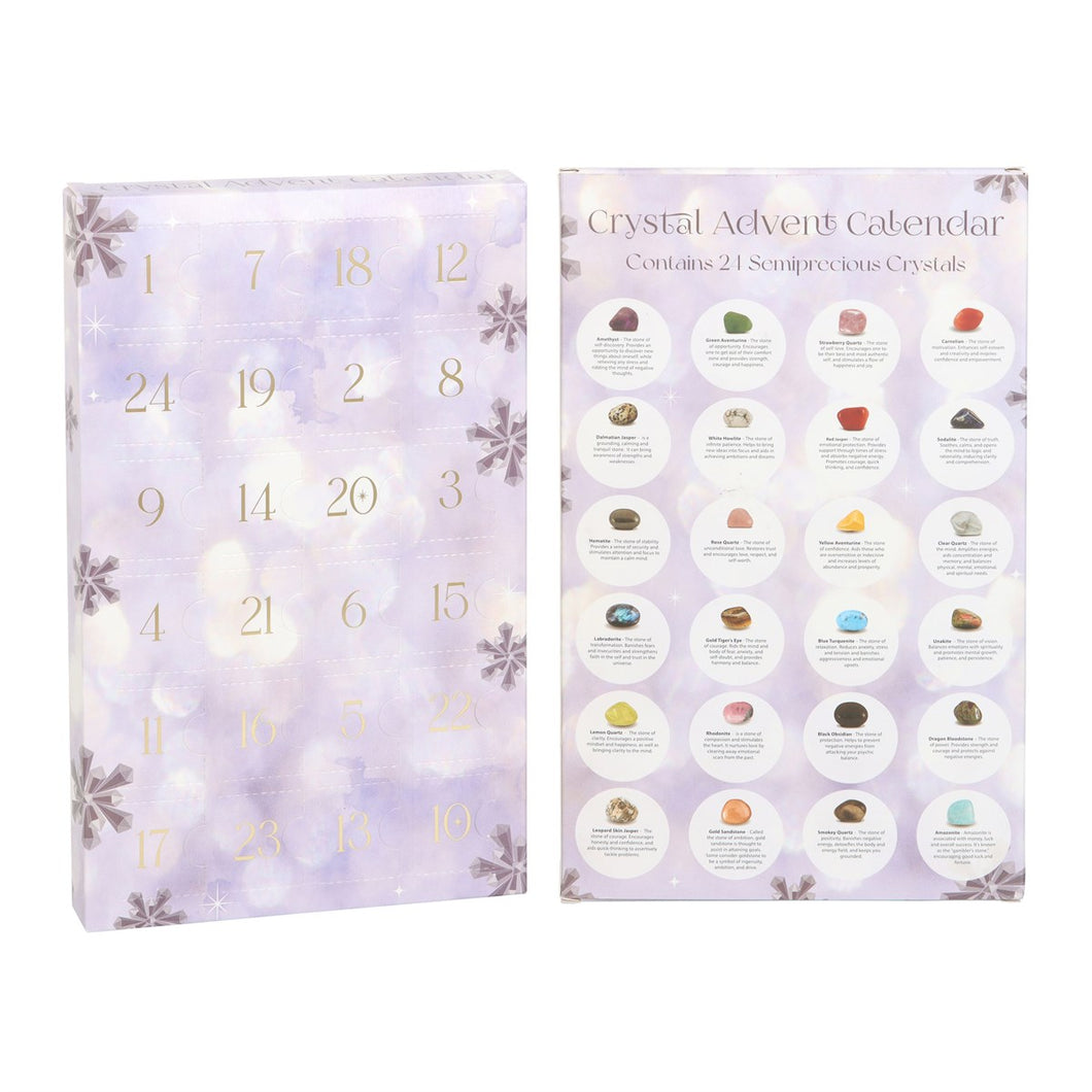 2024 Christmas Crystal Tumble Stone Advent Calendar (Purple)