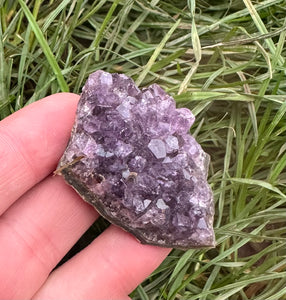 New! 💜 Natural & Unique Druzy Dark Purple Amethyst Crystal Cluster - Natural & Unique |Reiju
