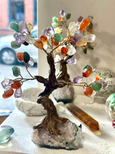 Load image into Gallery viewer, Chakra Crystal Gemstones Tree with Amethyst Base