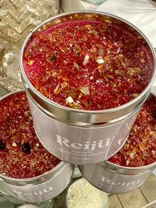 January Birthstone Garnet Crystal Topped Luxury Candle Fragranced with Spicy Pink Pepper & Warm Patchouli