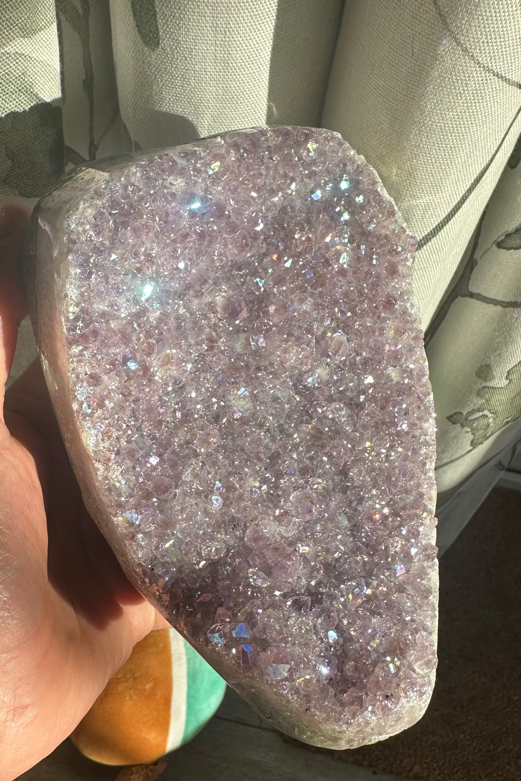 Large Aura Amethyst Druze Crystal Cluster Piece Natural & Unique