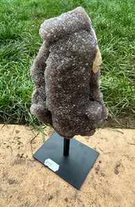 New! 💜 Druzy Amethyst Crystal Cluster On Stand - Natural & Unique |Reiju