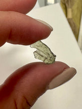 Load image into Gallery viewer, Moldavite Small Raw Green Crystal Piece 14mm - Extremely Rare