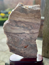 Load image into Gallery viewer, New! 🌸 Natural Pink Tourmaline Slab on Stand – XL Collector’s Piece - Natural &amp; Unique