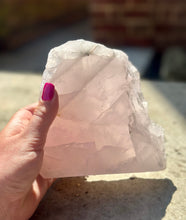 Load image into Gallery viewer, New! Raw Rose Quartz Large Slice - Natural &amp; Unique