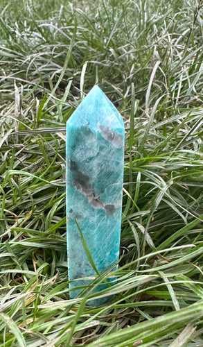 New! Amazonite Polished Crystal Point Gemstone Natural & Unique | Reiju