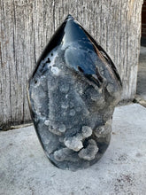 Load image into Gallery viewer, Black Sphalerite Druzy Flame Natural &amp; Unique Piece