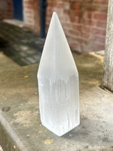 Load image into Gallery viewer, New! Selenite Crystal Stone Point 15cm