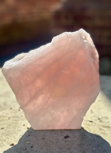 New! Raw Rose Quartz Large Slice - Natural & Unique