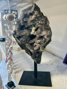 Amethyst Druzy Crystal on stand - Unique Piece