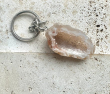 Load image into Gallery viewer, New! Druze Geode Agate Crystal Stone  Keyring