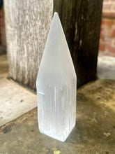 Load image into Gallery viewer, New! Selenite Crystal Stone Point 15cm