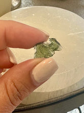 Load image into Gallery viewer, Moldavite Small Raw Green Crystal Piece 20mm - Extremely Rare