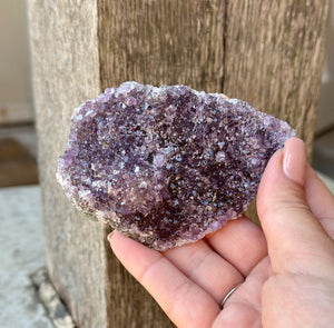 New! 💜 Unique Druzy Amethyst Crystal Cluster (10 cm) - Natural & Unique