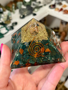 Bloodstone Crystal Large Orgone Pyramid