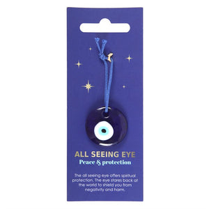 GLASS ALL SEEING EVIL EYE PROTECTION CHARM