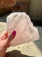 Load image into Gallery viewer, New! Raw Rose Quartz Large Slice - Natural &amp; Unique