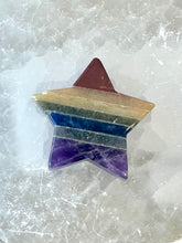 Load image into Gallery viewer, Rainbow Chakra Crystal Star -  Chakra Cleansing