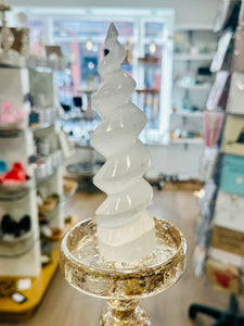 New! Selenite Crystal Unicorn Horn