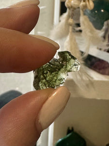 Moldavite Small Raw Green Crystal Piece 20mm - Extremely Rare