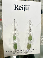 Load image into Gallery viewer, Peridot and Diamante Crystal Handmade Earrings Nickel Free