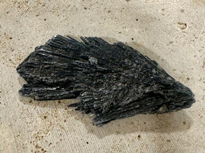 Raw Black Kyanite Crystal Slice