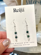 Load image into Gallery viewer, Emerald Gemstone Crystal Earrings - May Birthstone