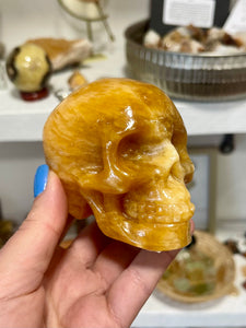 Yellow Jade Large Crystal Skull