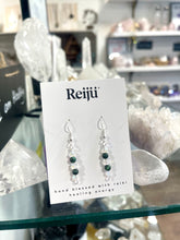 Load image into Gallery viewer, Emerald Gemstone Crystal Earrings - May Birthstone