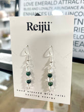 Load image into Gallery viewer, Emerald Gemstone Crystal Earrings - May Birthstone