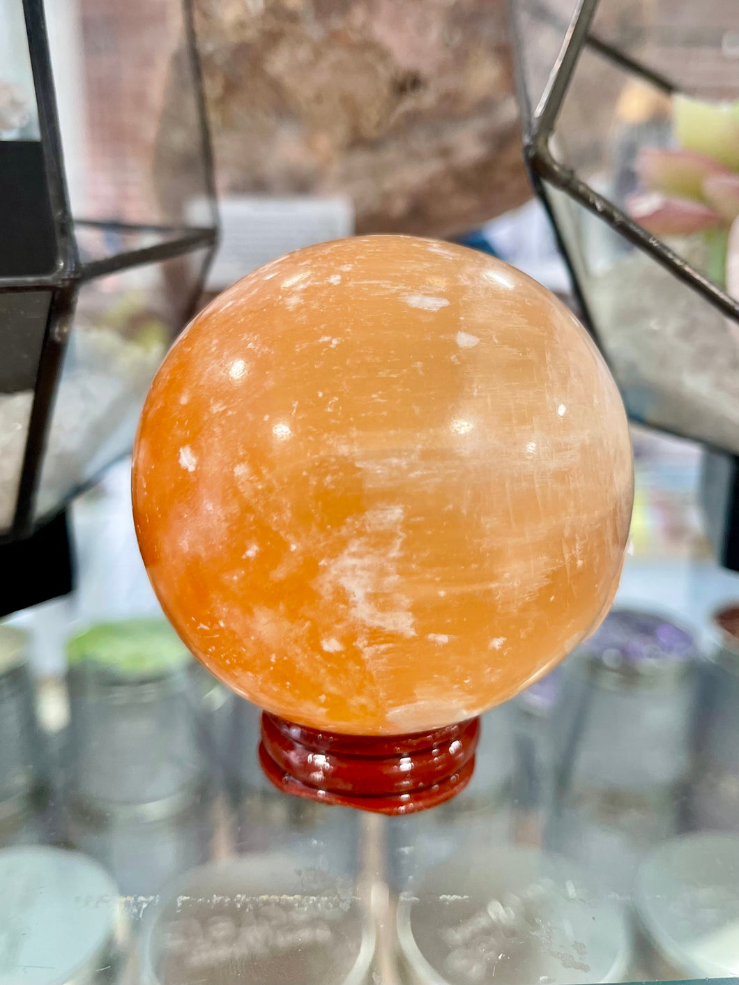 Orange Selenite Crystal Ball