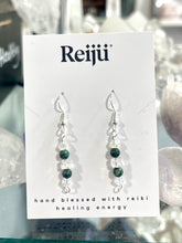 Load image into Gallery viewer, Emerald Gemstone Crystal Earrings - May Birthstone