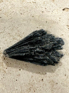 Raw Black Kyanite Crystal Slice