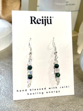 Load image into Gallery viewer, Emerald Gemstone Crystal Earrings - May Birthstone