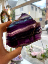 Load image into Gallery viewer, Rainbow Fluorite Raw Polished Slice - Unique Piece