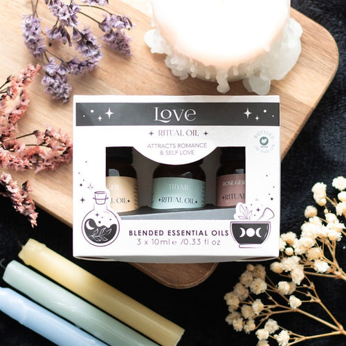 SET OF 3 LOVE RITUAL BLENDED ESSENTIAL OILS