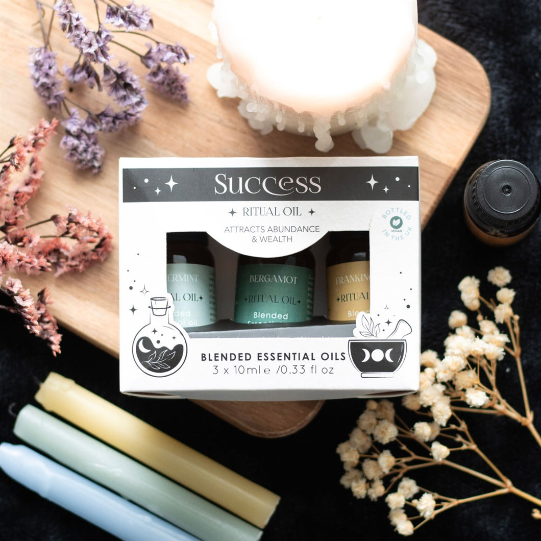 SET OF 3 SUCCESS RITUAL BLENDED ESSENTIAL OILS