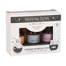 Load image into Gallery viewer, SET OF 3 STRESS LESS RITUAL BLENDED ESSENTIAL OILS