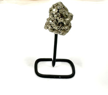 Load image into Gallery viewer, New! Pyrite Crystal Stone &quot;Fools Gold&quot; Genuine Natural Raw Piece On Stand |Reiju