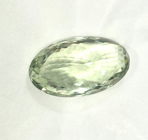 New! AAA Grade Natural Polished Green Amethyst Crystal Oval Cut Gemstone 84.12 ct Inc Gift Box