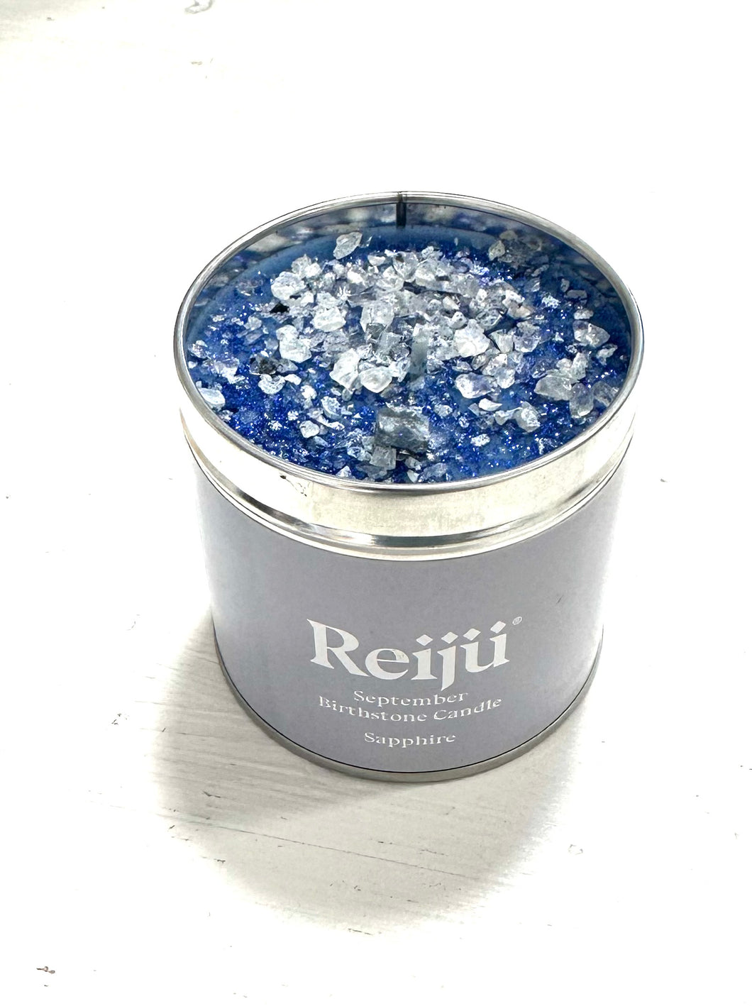 Sapphire Crystal Topped 'September' Luxury Birthstone Candle | Reiju