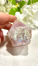 Load image into Gallery viewer, New! Rose Angel Aura Quartz Natural &amp; Unique Piece Master Healer Polished Point Piece 2
