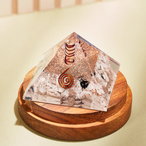 Large Rainbow Moonstone Crystal Stones Orgone/Orgonite Pyramid
