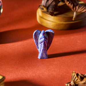 Lapis Lazuli Hand Carved Blue Crystal Angel Figure