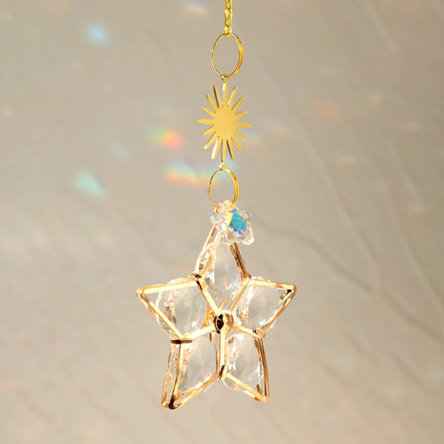 Gold Star AB Crystal Suncatcher