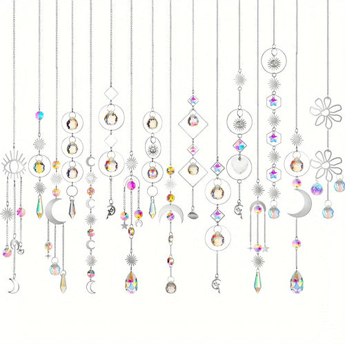 New! Silver Crystal Sun Catcher - Various Designs