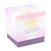 Load image into Gallery viewer, OPALITE LAVENDER &amp; PATCHOULI MANIFESTATION CANDLE